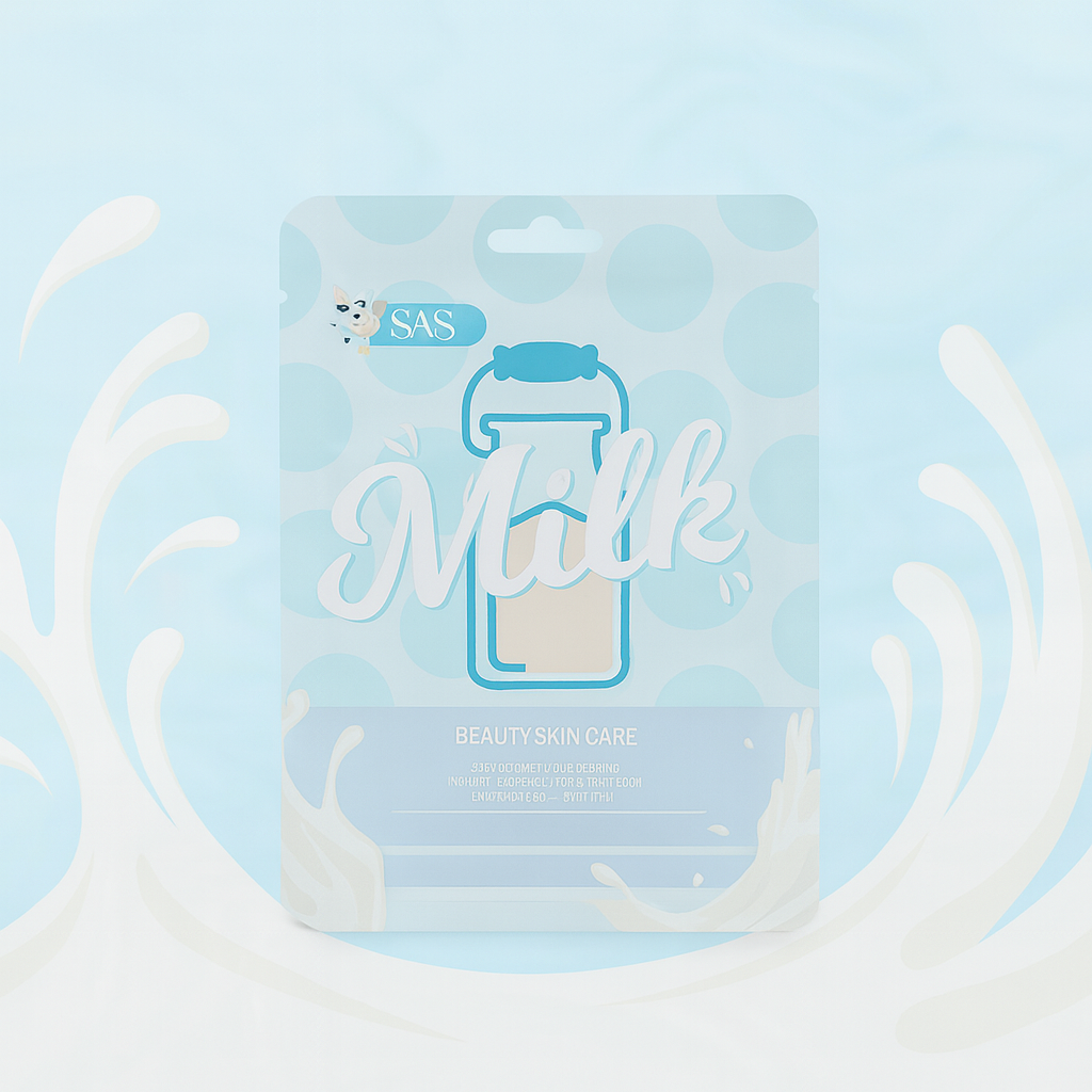 Maschera viso tessuto, latte 🥛