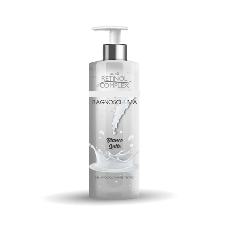Bagnoschiuma bianco latte 🥛 500 ml retinol complex🤍🍭