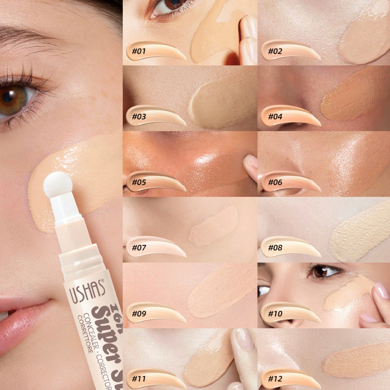 Correttore super coprente con spugnetta 🔥 USHAS