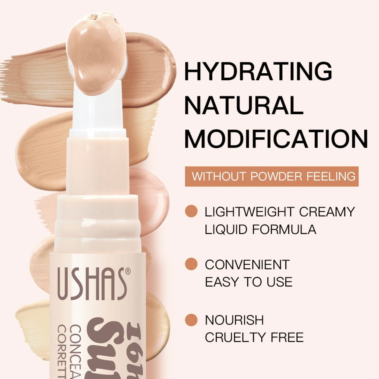 Correttore super coprente con spugnetta 🔥 USHAS