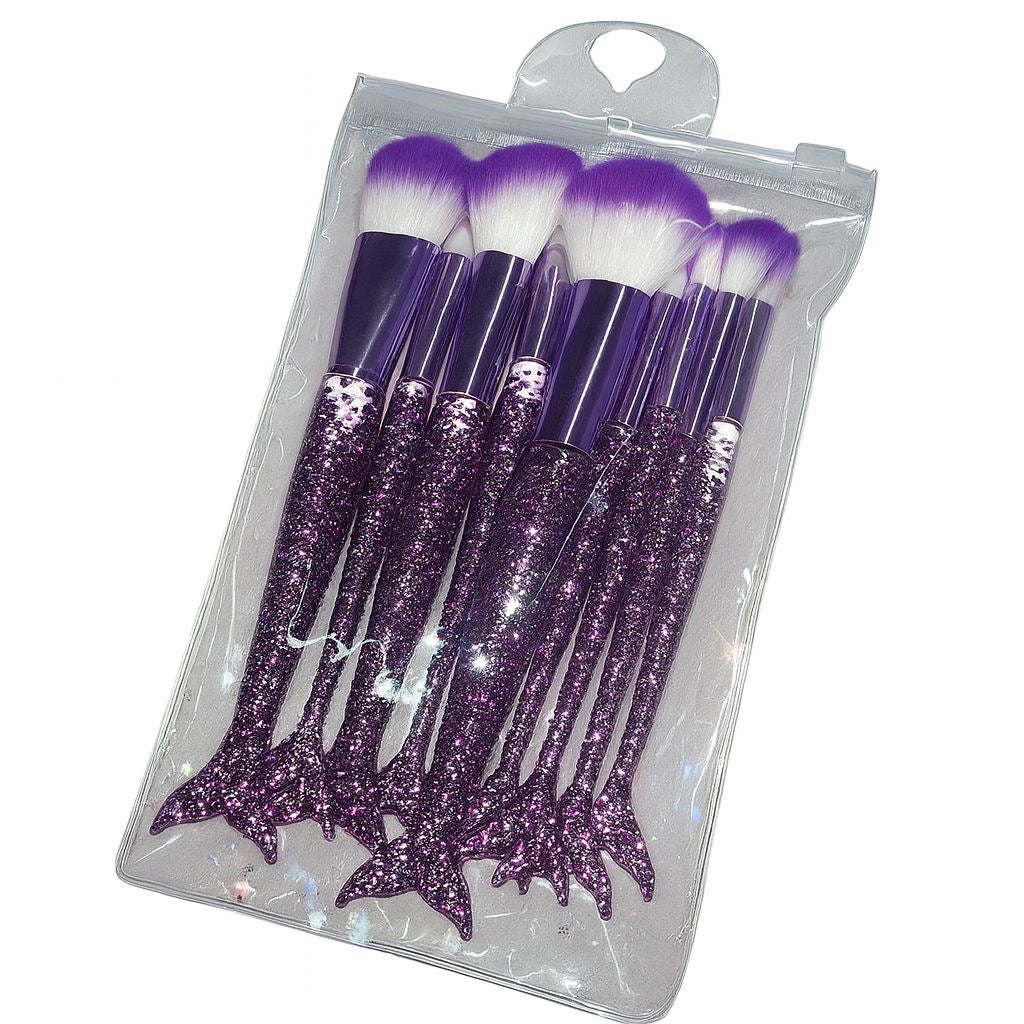 Set 10 pennelli make up a forma di coda di sirena 🧜♀️