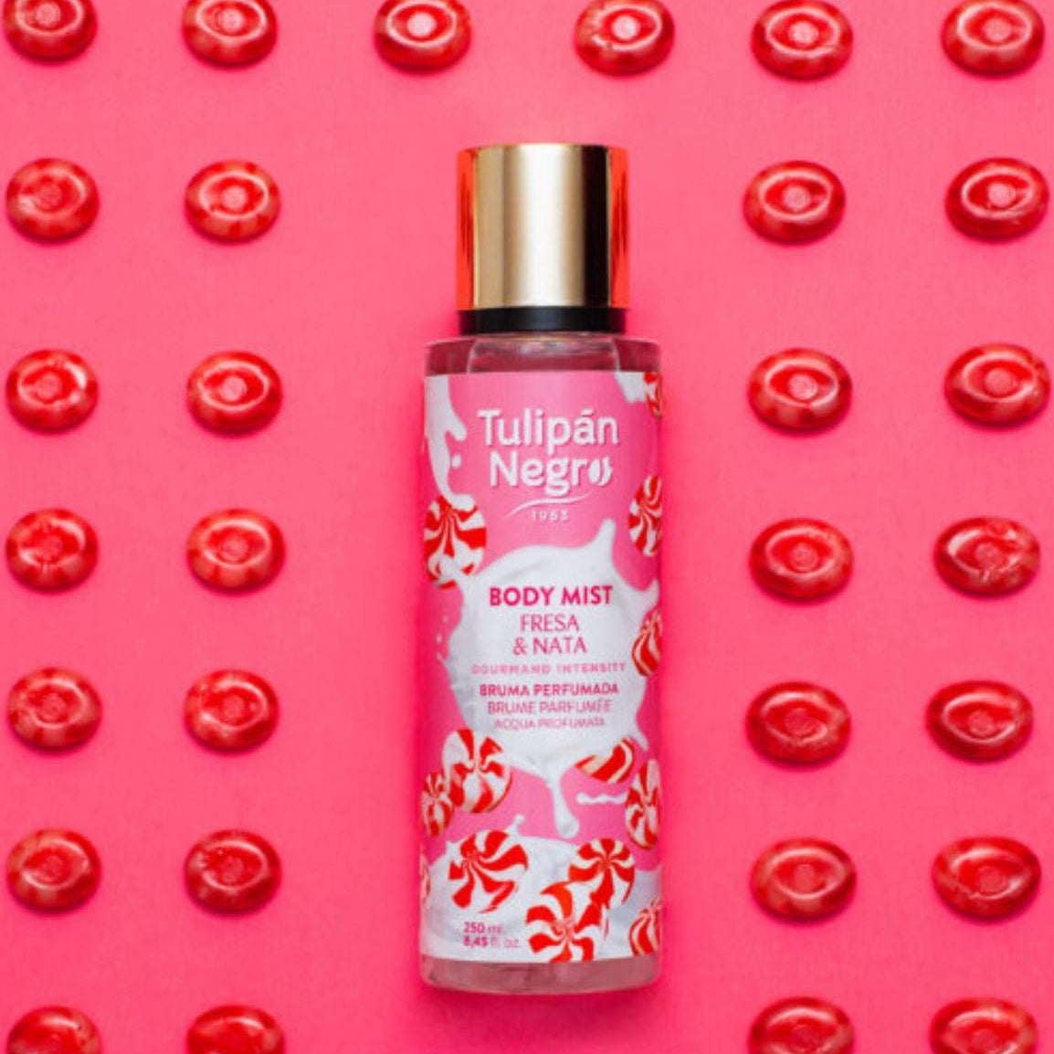 Acqua corpo 250 ml Tulipan Negro Fragola e panna