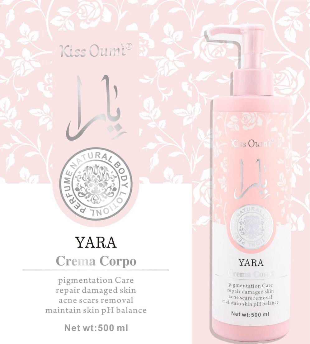 Crema corpo ispirata alla profumazione YARA rosa 500 ml