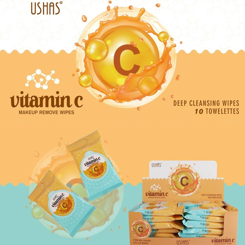 Salviette struccanti vitamina c 10 pz