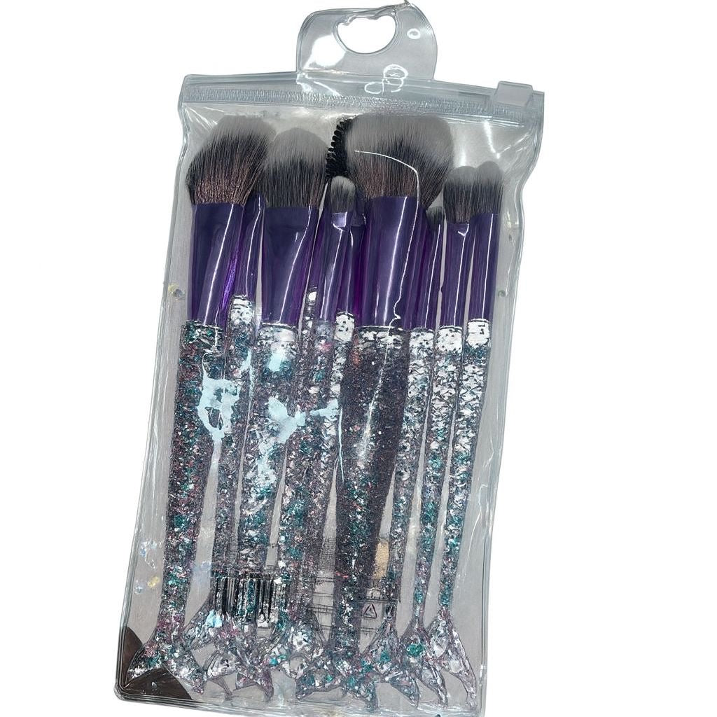 Set 10 pennelli make up a forma di coda di sirena 🧜‍♀️