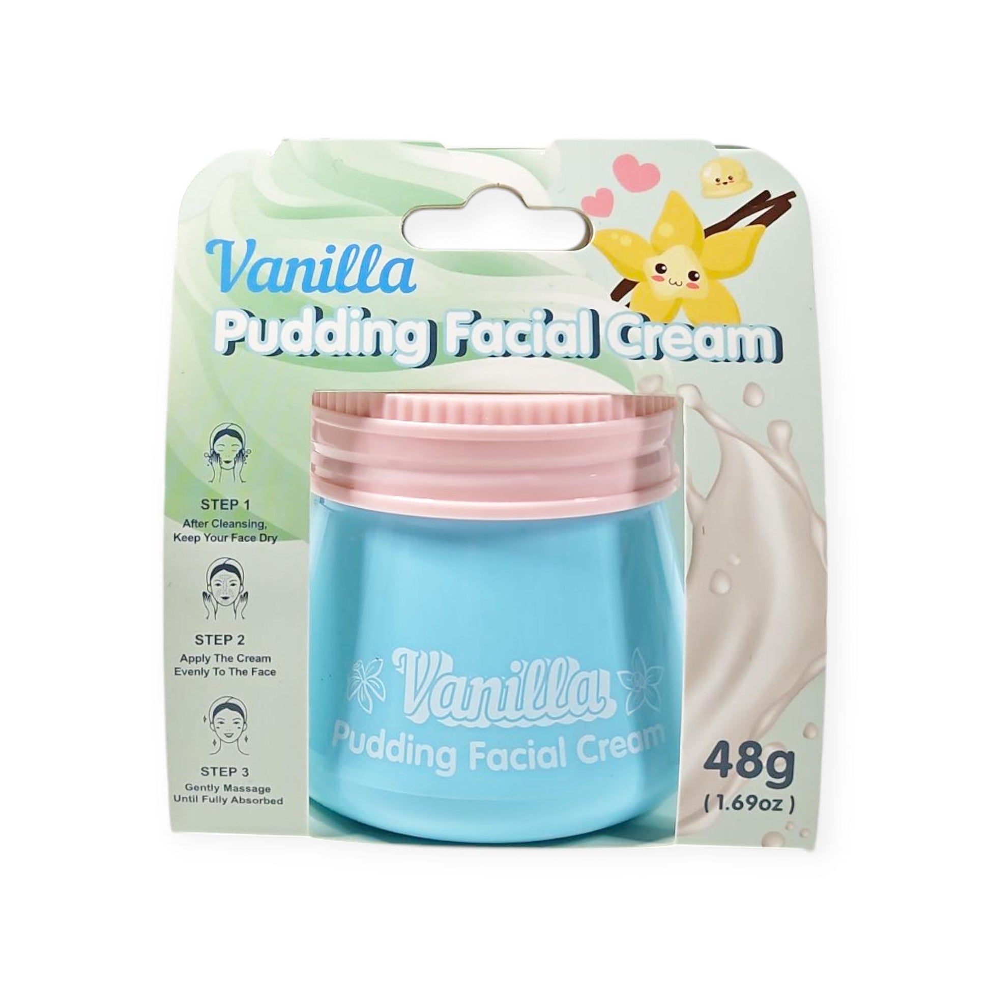 Crema viso super idratante,USHAS ( Latte; Vaniglia; Avocado )