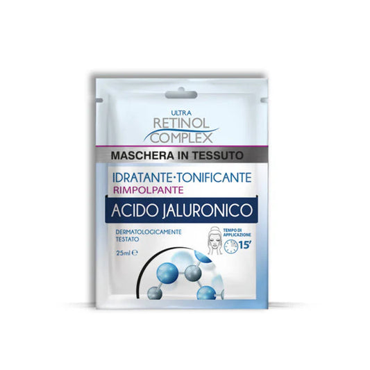 Maschera viso in tessuto acido jaluronico idratante e tonificante Retinol Complex