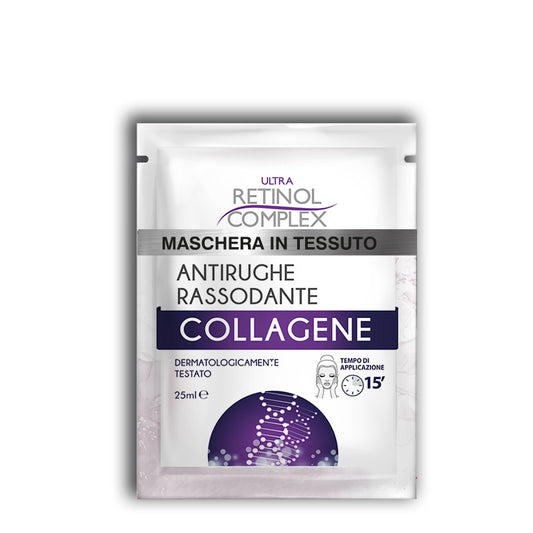 Maschera viso in tessuto al collagene antirughe e rassodante Retinol Complex