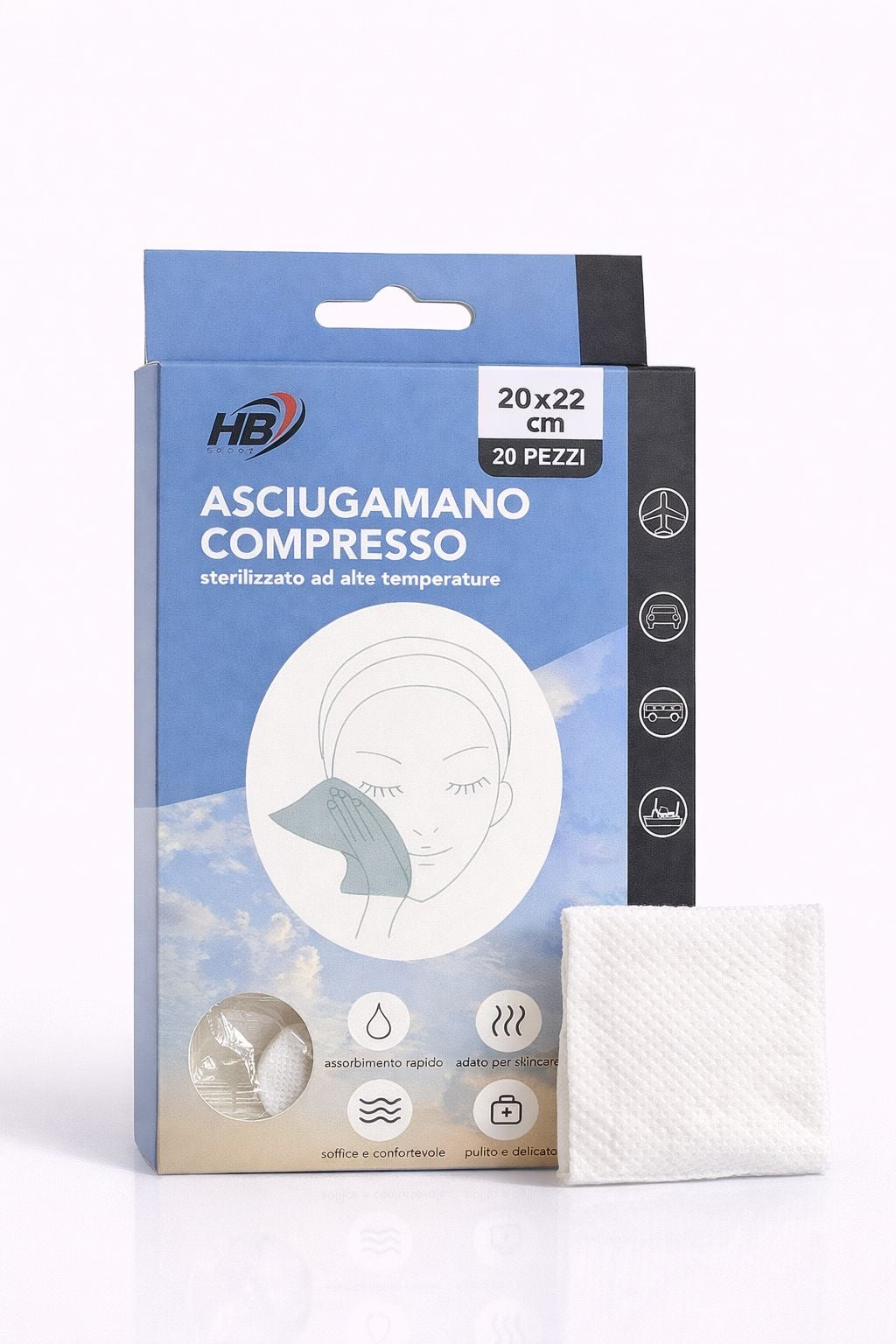 Asciugamani compressi 20pcs
