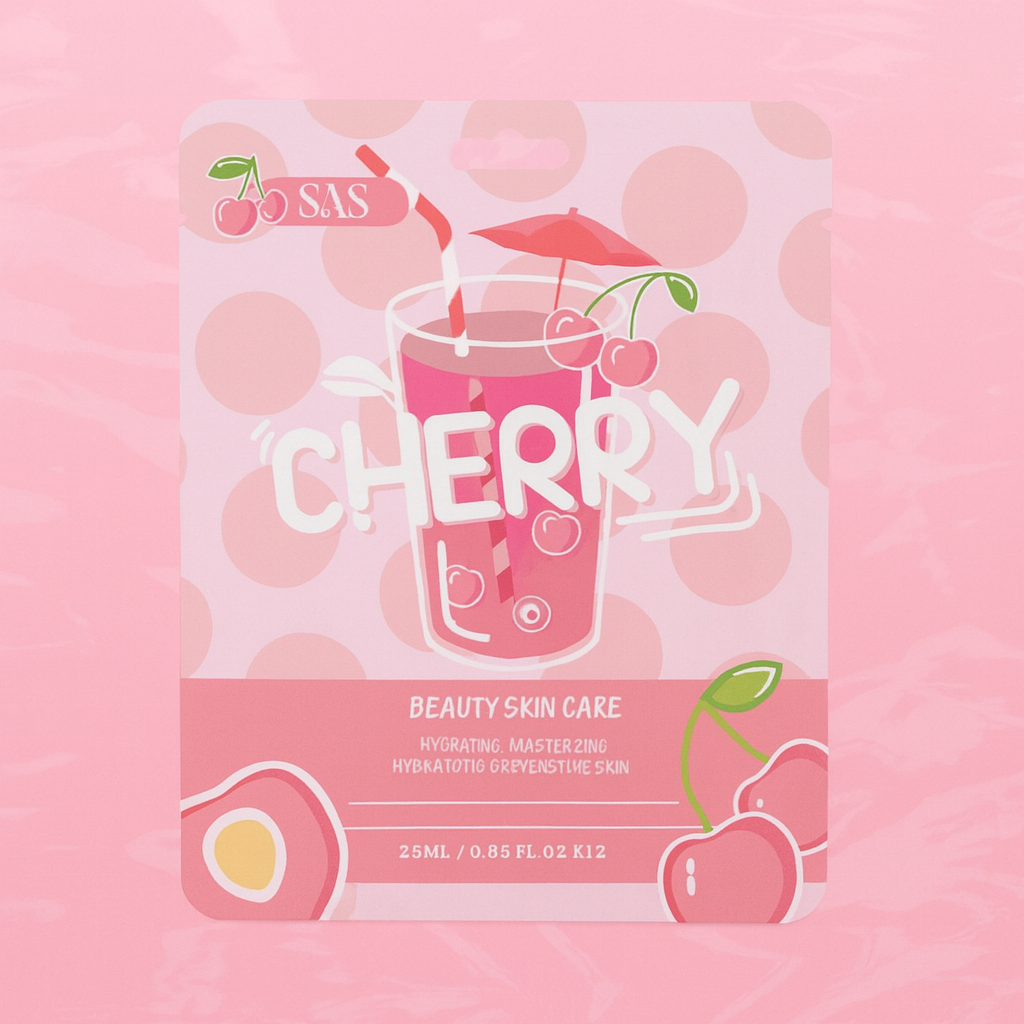 Maschera viso tessuto, ciliegia 🍒