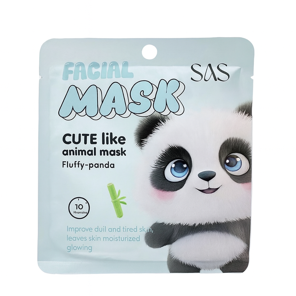 Maschera viso in tessuto panda 🐼