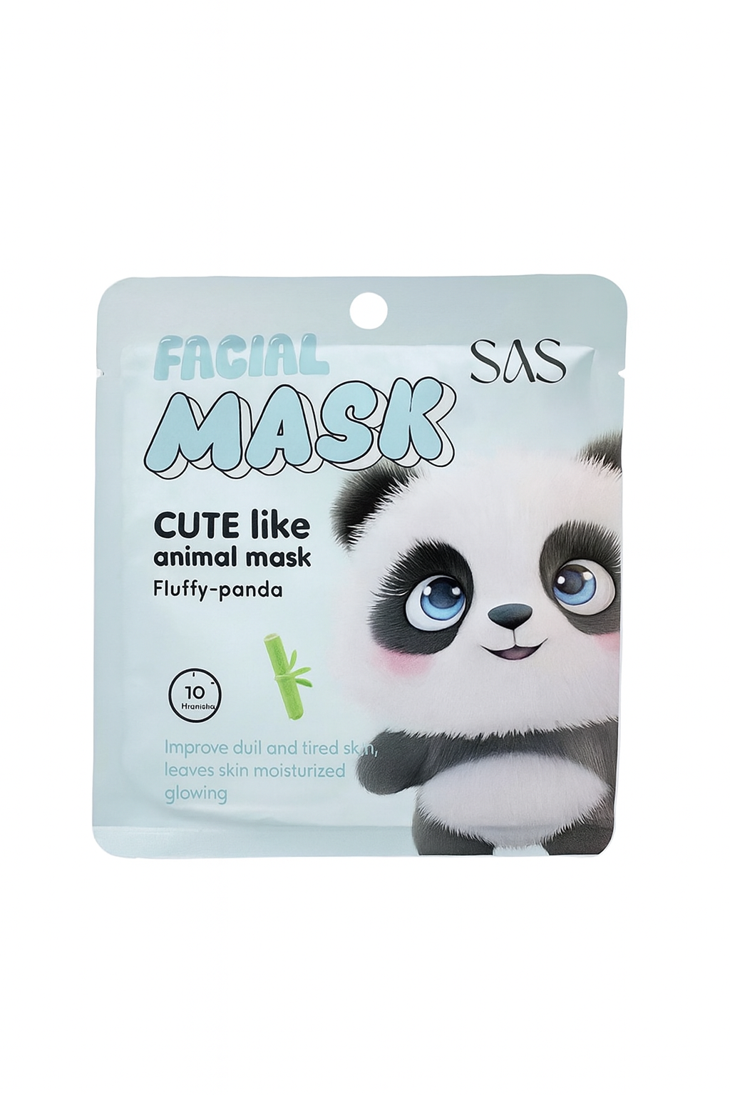 Maschera viso in tessuto panda 🐼