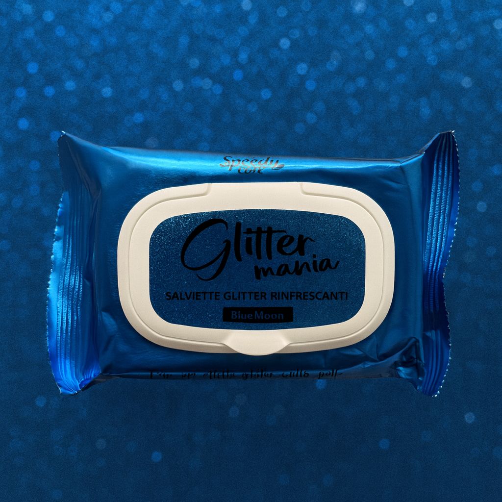 Salviette Glitter rinfrescanti 15pz BLU