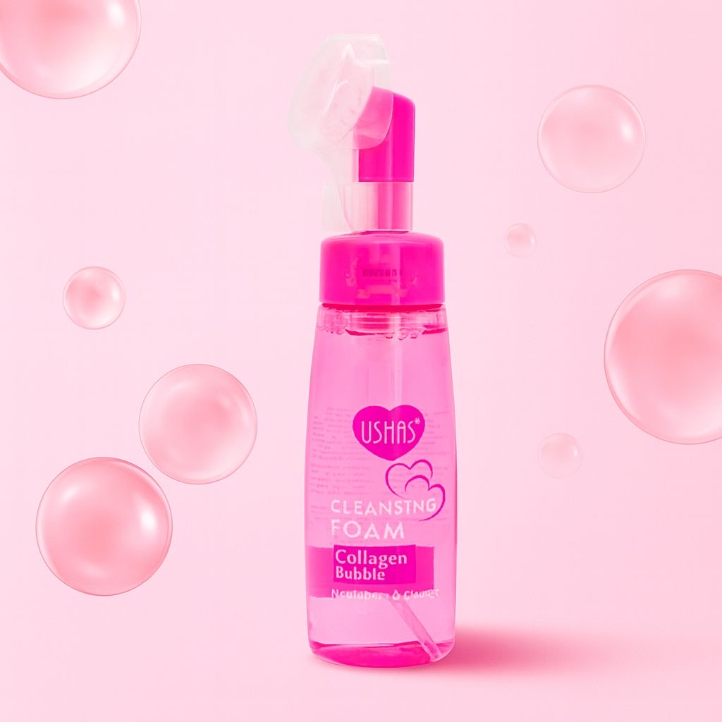 Mousse detergente con setoline in silicone per massaggio viso