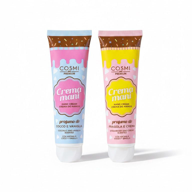 CREMA MANI (2pcs) COSMI FRAGOLA E CREMA;COCCO E VANIGLIA