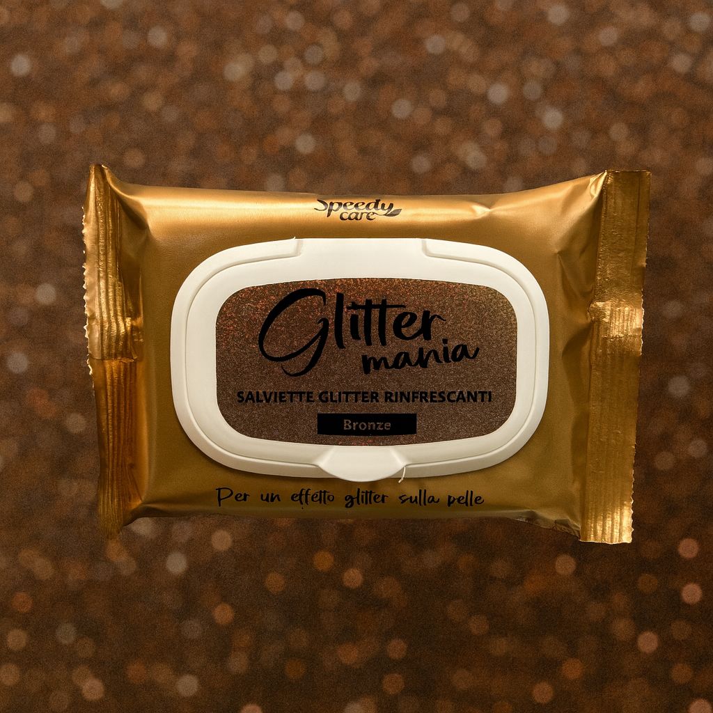 Salviette Glitter rinfrescanti 15pz BRONZO