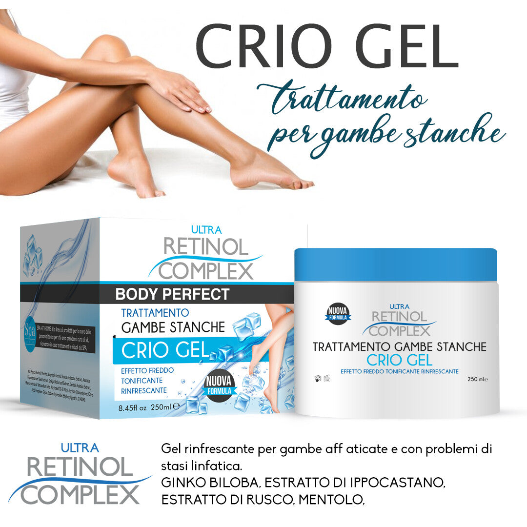 Crio Gel, trattamento gambe stanche RETINOL COMPLEX