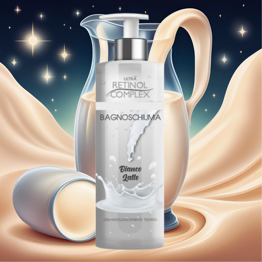 Bagnoschiuma bianco latte retinol complex