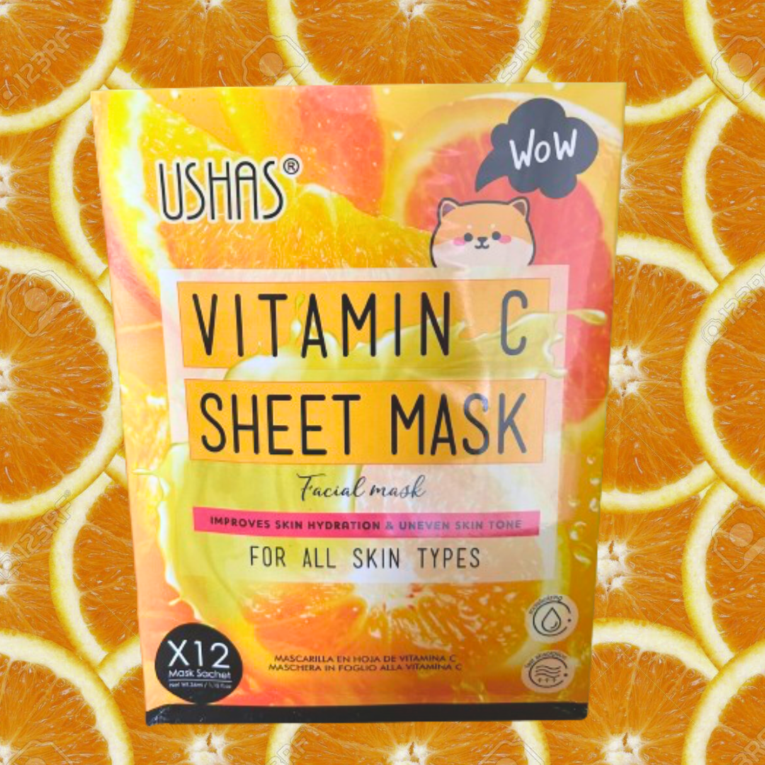 Maschera viso in tessuto VITAMINA C